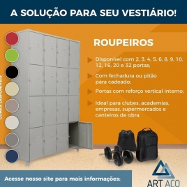  ROUPEIRO  E  MOVEIS DE AÇO - VÁRIAS CORES OPCIONAIS